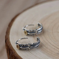 Hugin and Munin Feathers 925 Sterling Silver Earrings