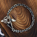 Raven of Odin 925 Sterling Silver Chain Bracelet