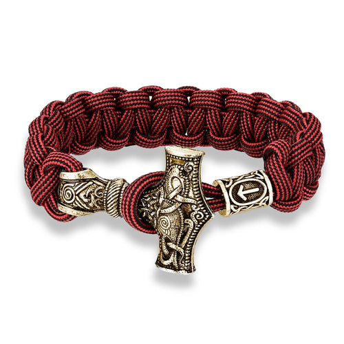 Mjolnir Hammer Paracord Amulet