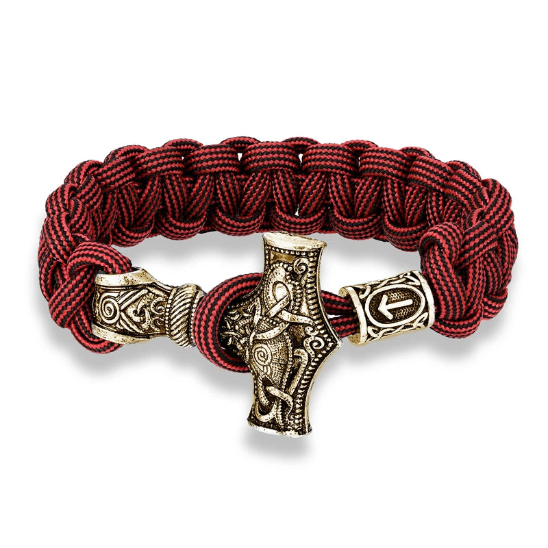 Mjolnir Hammer Paracord Amulet