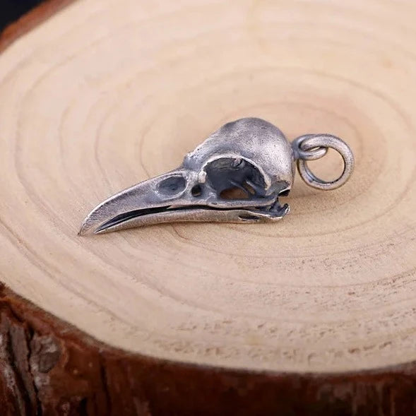 Raven Skull of Odin 925 Sterling Silver Pendant
