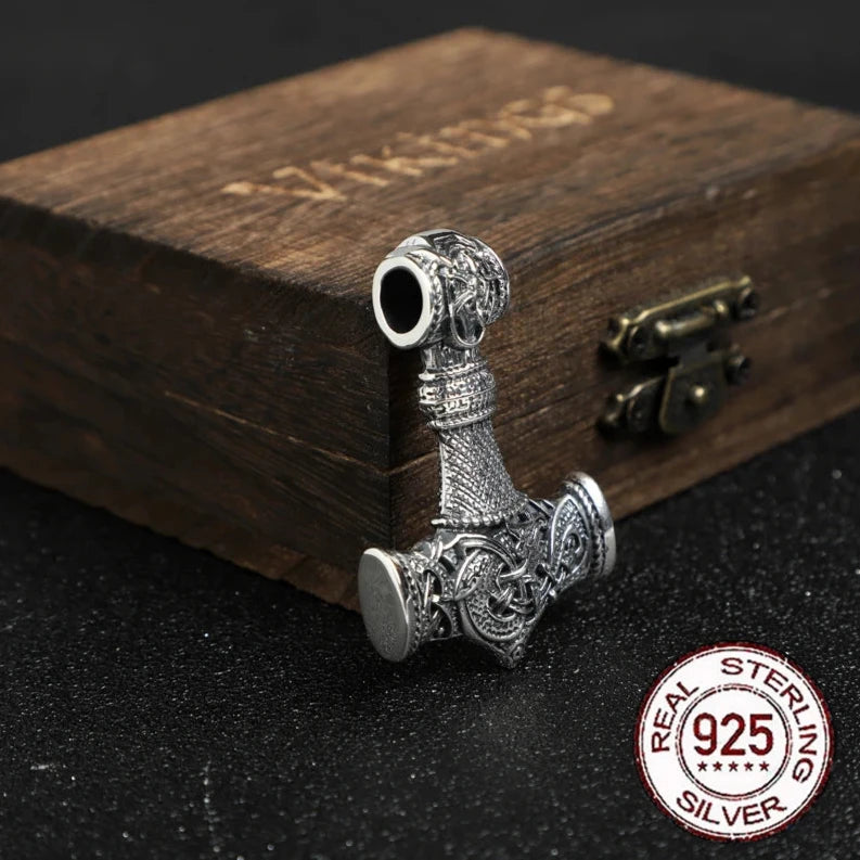 Mjolnir Necklace in 925 Sterling Silver