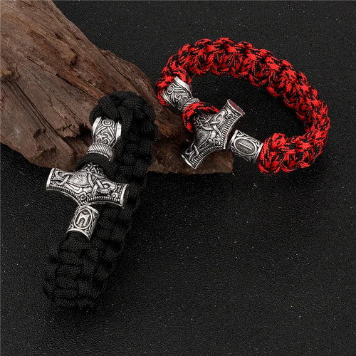 Mjolnir Hammer Paracord Amulet