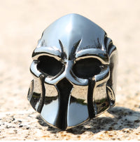 Bague Casque Viking en Acier Inoxydable 316L