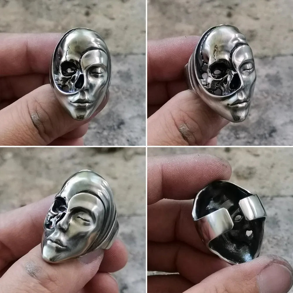 Peaceful Hel's Visage Cupronickel Ring