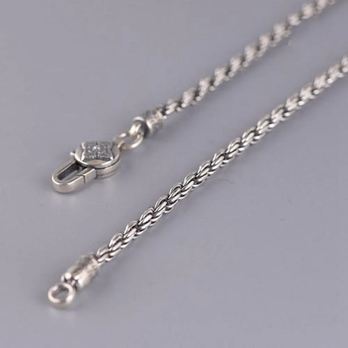 Gleipnir 925 Silver Twisted Braided Chain 3mm