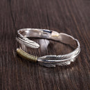 Feather of the Norse Hawk Veðrfölnir  999 Sterling Silver Bracelet