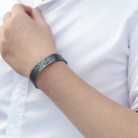 Yggdrasil, the Tree of Life with Norse Knots, Bracelet in 316L Stainless Steel