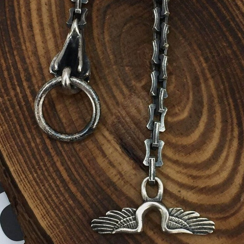 Raven of Odin 925 Sterling Silver Chain Bracelet