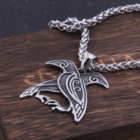 Hugin and Munin Stainless Steel Necklace