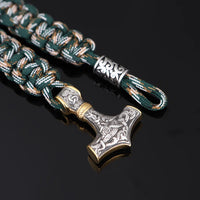 Mjolnir Hammer Paracord Amulet