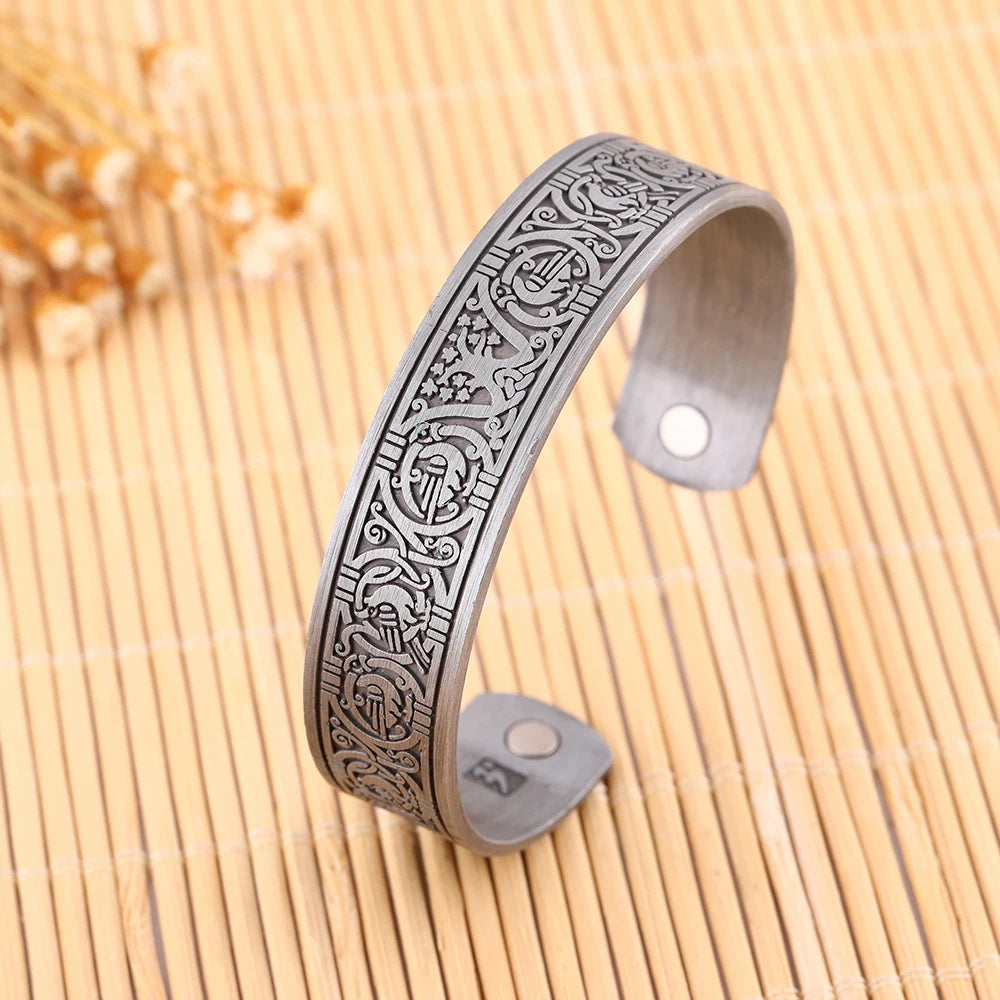 Yggdrasil, the Tree of Life with Norse Knots, Bracelet in 316L Stainless Steel