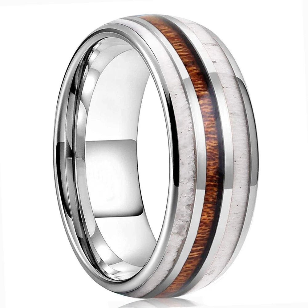Frigg's Prize Deer's Antler Tungsten Ring