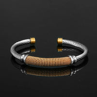 Ropes on a Longship Titanium Steel Bracelet