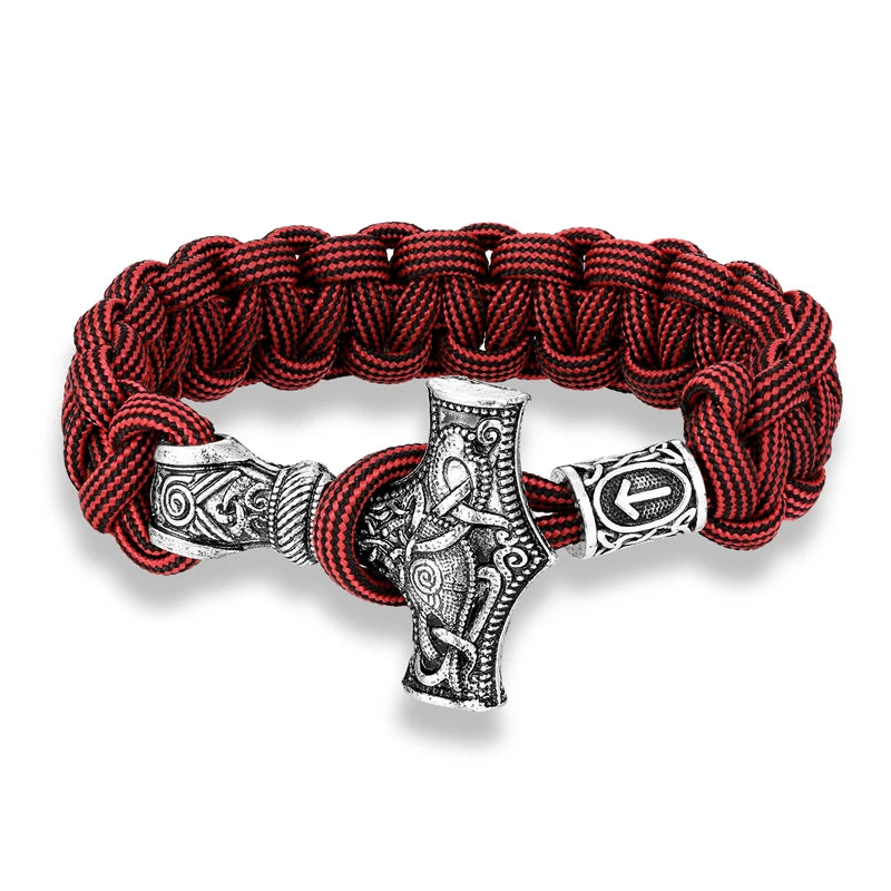 Mjolnir Hammer Paracord Amulet