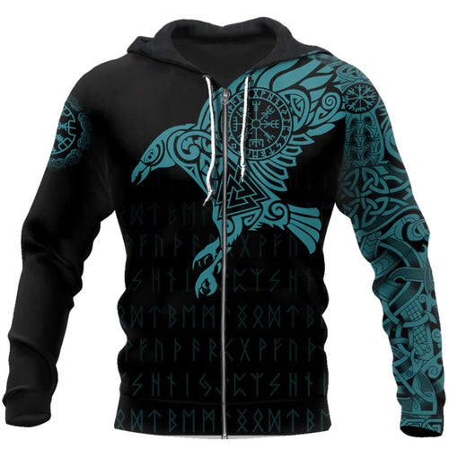 Viking Armor Raven 3D Printed Hoodie