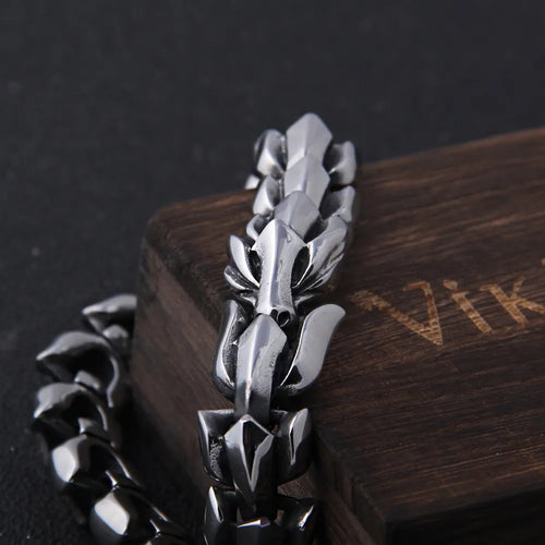 Jormungandr, the Midgard Serpent - Stainless Steel Bracelet