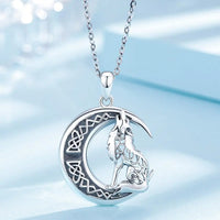Fenrir Wolf Norse Knot 925 Silver Pendant