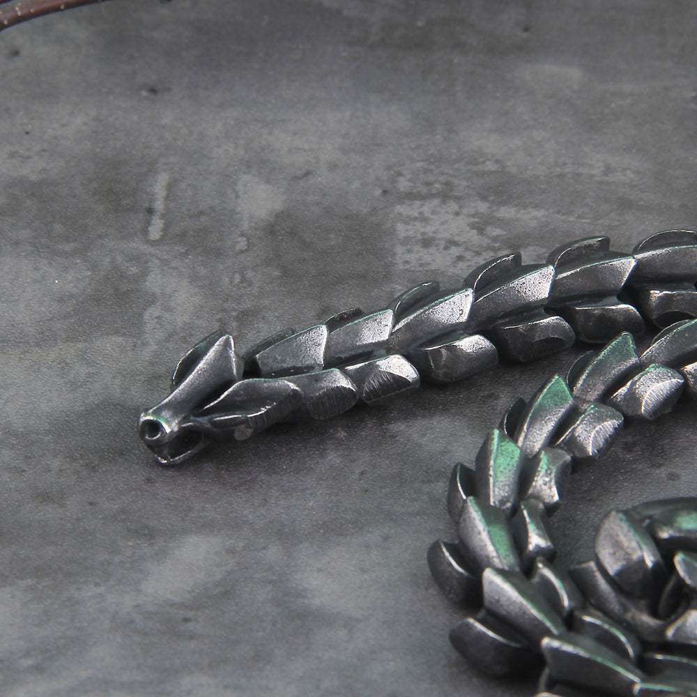 Jormungandr the Midgard Serpent Stainless Steel Necklace