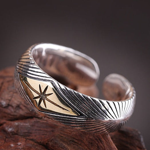 Draupnir 925 Sterling Silver Adjustable Ring