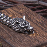 Snarling Fenrir - 316L Stainless Steel Bracelet