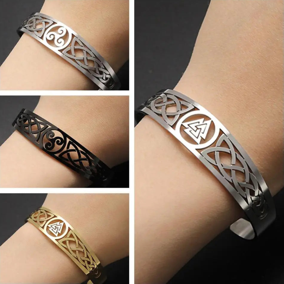 The Valknut Steel Bracelet