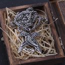 Hugin and Munin Stainless Steel Necklace