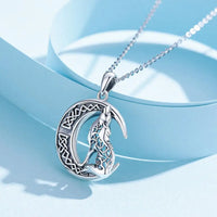Fenrir Wolf Norse Knot 925 Silver Pendant
