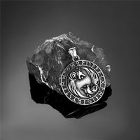 Wolves of Odin Geri and Freki Stainless Steel Necklace