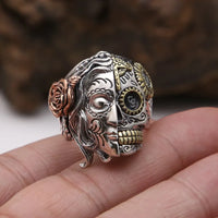 Hel's Face 925 Sterling Silver Ring