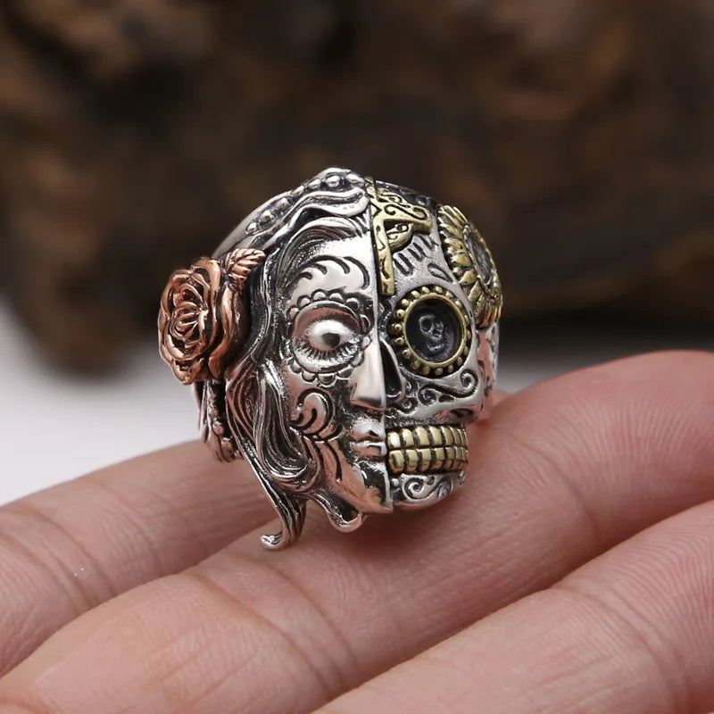 Hel's Face 925 Sterling Silver Ring