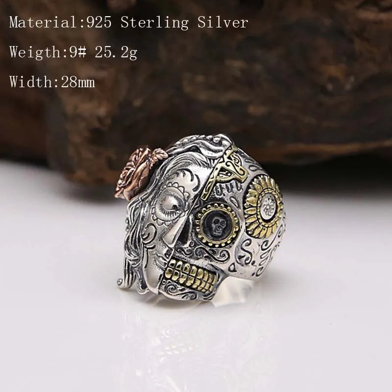 Hel's Face 925 Sterling Silver Ring