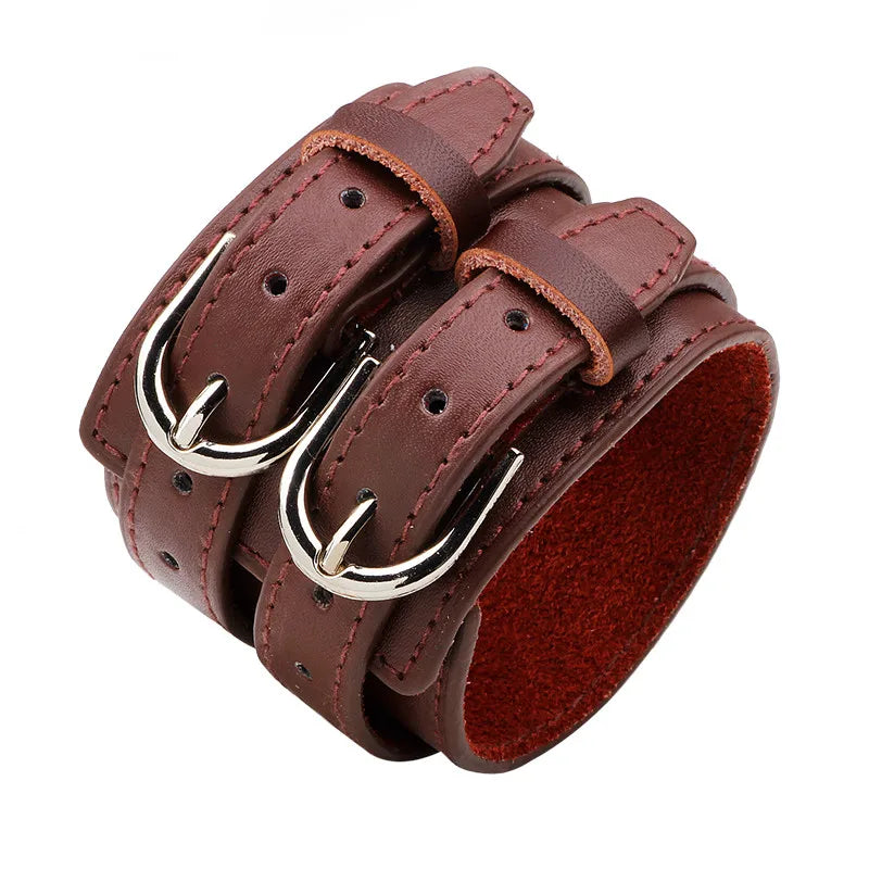 Warrior Wristband Genuine Leather Bracelet