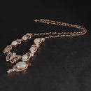 Freyja Necklace Brisingamen in Gold Plated 925 Sterling Silver and Jade