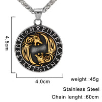 Wolves of Odin Geri and Freki Stainless Steel Necklace