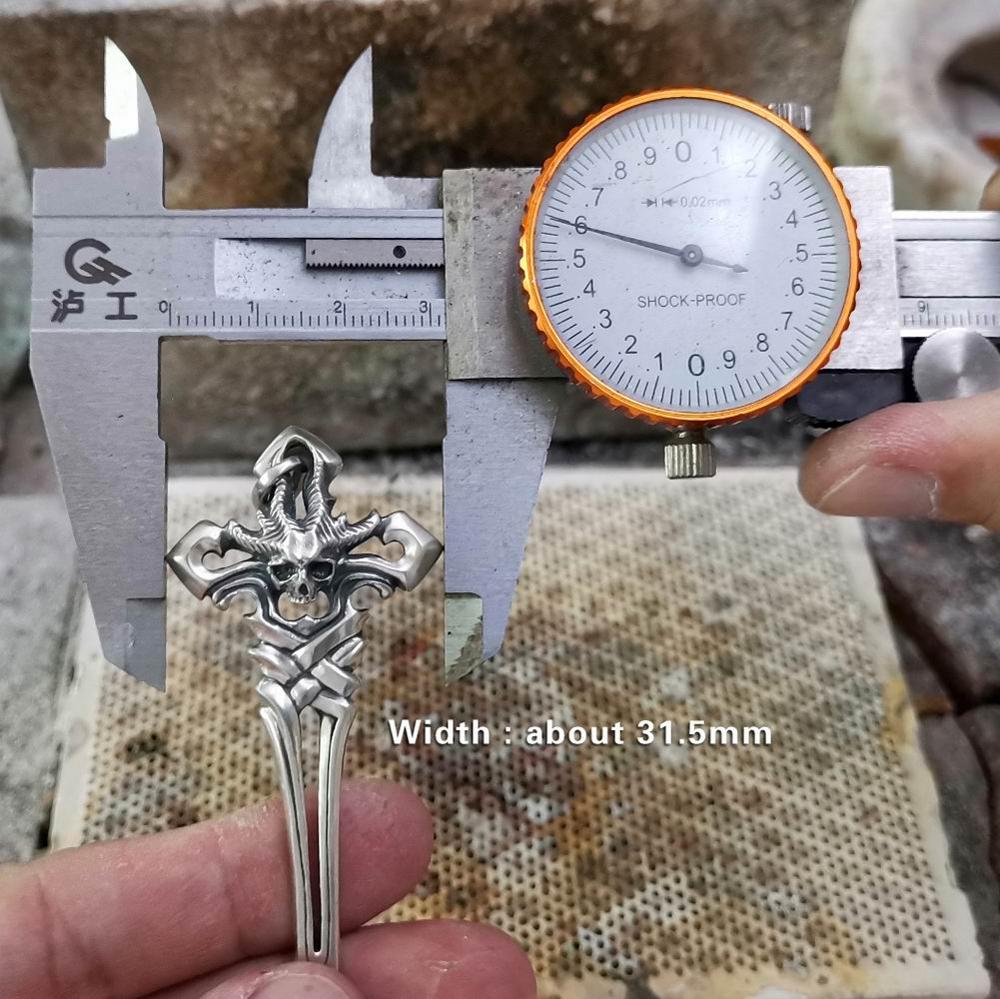 Freyr Sword With Horned Skull 925 Sterling Silver Pendant