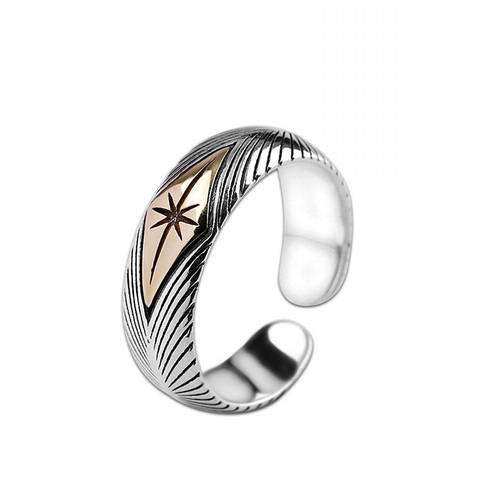 Draupnir 925 Sterling Silver Adjustable Ring