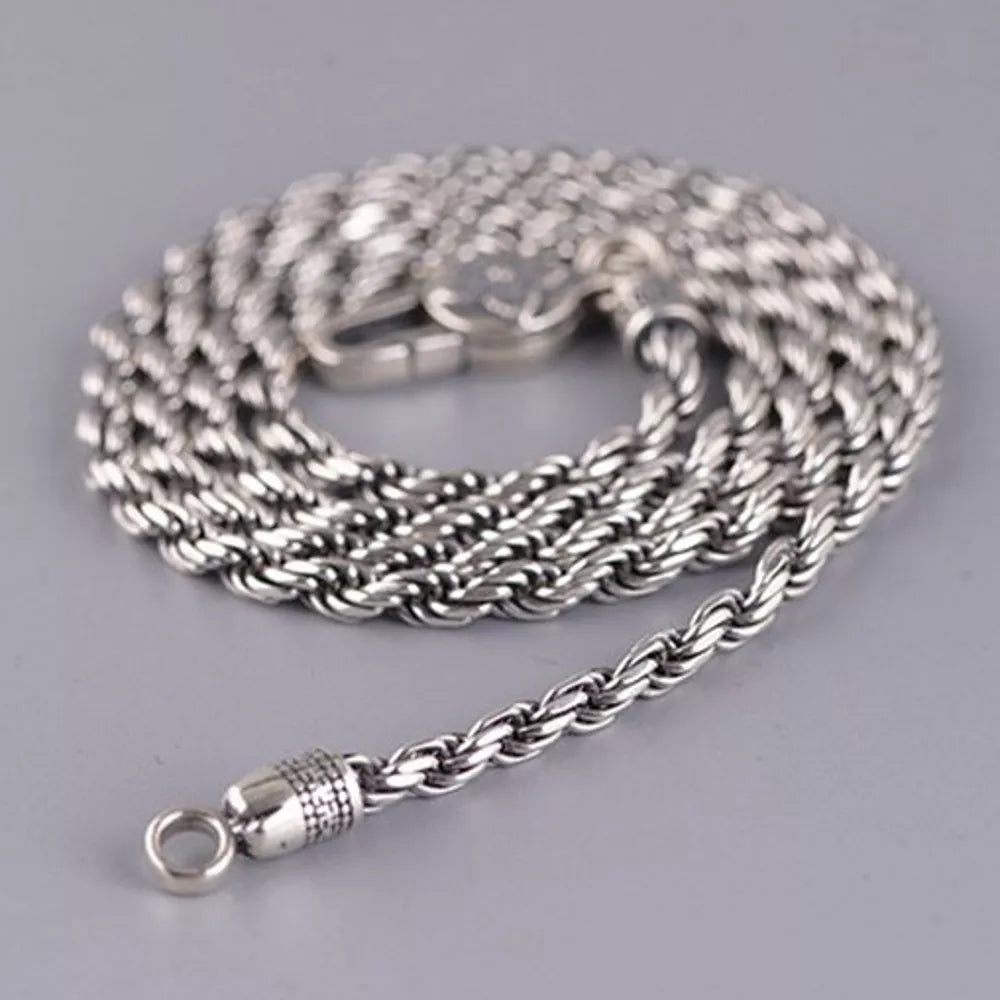 Gleipnir 925 Silver Twisted Braided Chain 3mm