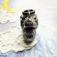 Howling Fenrir Wolf  925 Silver Pendant