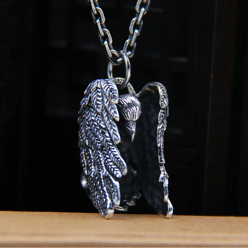Hugin Raven of Odin 925 Sterling Silver Pendant
