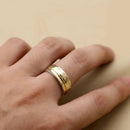 Hugin and Munin Golden Feather 925 Sterling Silver Ring