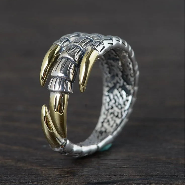 Jormungandr Claws Handmade 925 Sterling Silver Ring