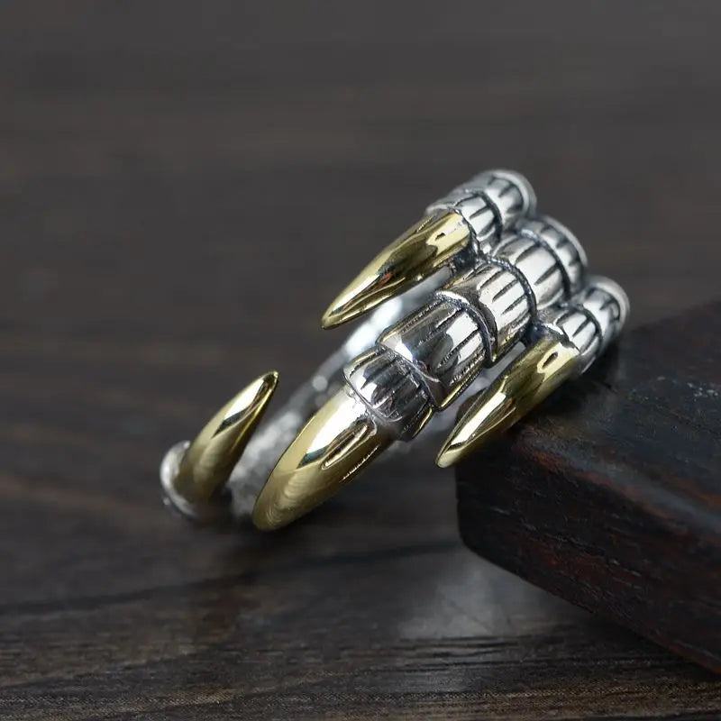 Jormungandr Claws Handmade 925 Sterling Silver Ring