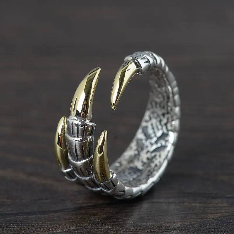 Jormungandr Claws Handmade 925 Sterling Silver Ring