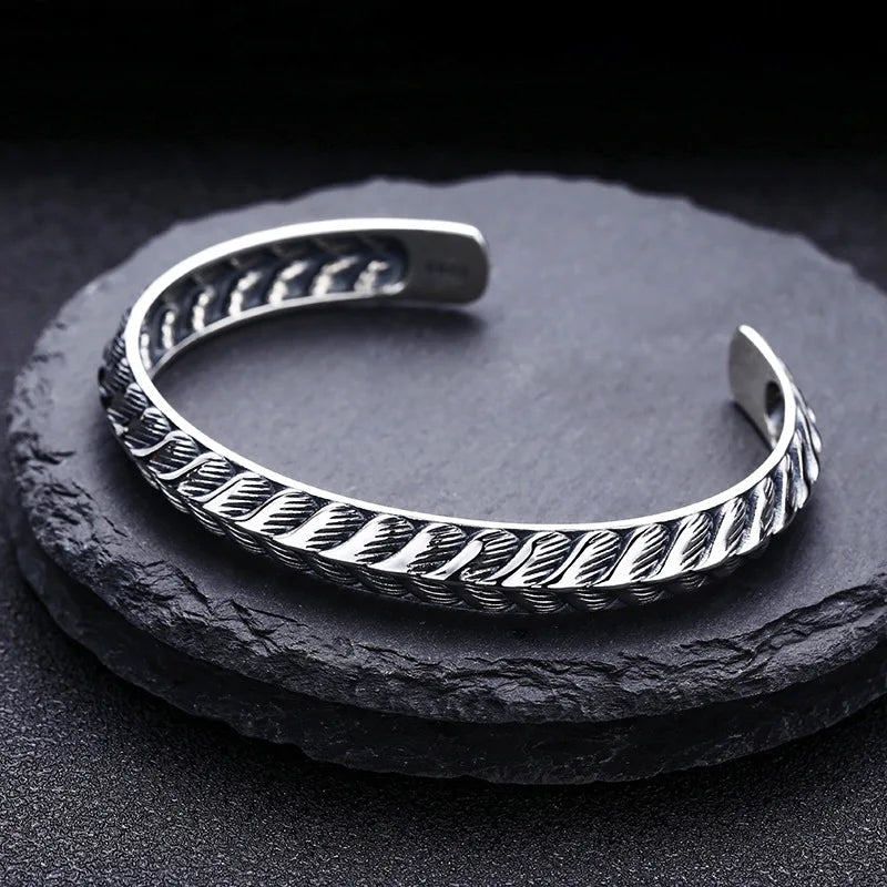Jormungandr Dragon Scales 925 Sterling Silver Bracelet