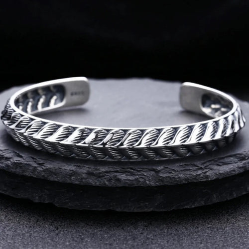 Jormungandr Dragon Scales 925 Sterling Silver Bracelet