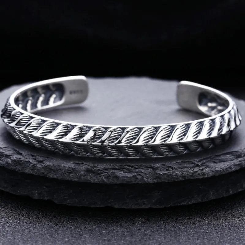 Jormungandr Dragon Scales 925 Sterling Silver Bracelet