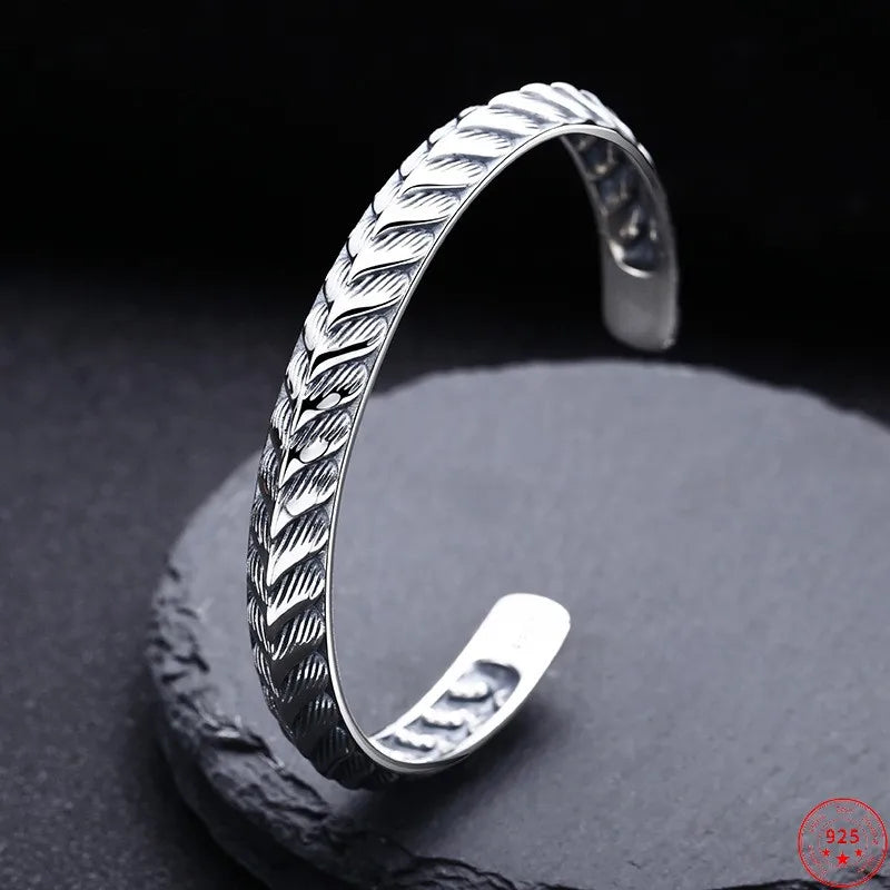 Jormungandr Dragon Scales 925 Sterling Silver Bracelet