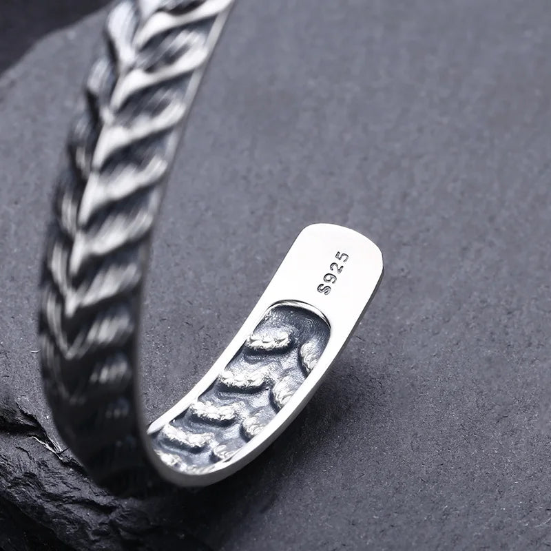 Jormungandr Dragon Scales 925 Sterling Silver Bracelet