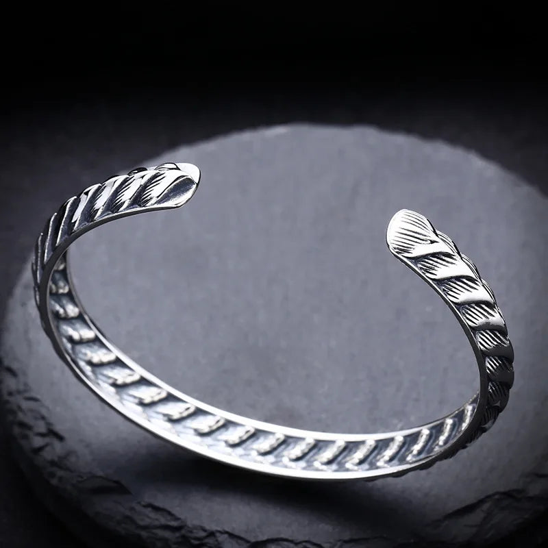 Jormungandr Dragon Scales 925 Sterling Silver Bracelet